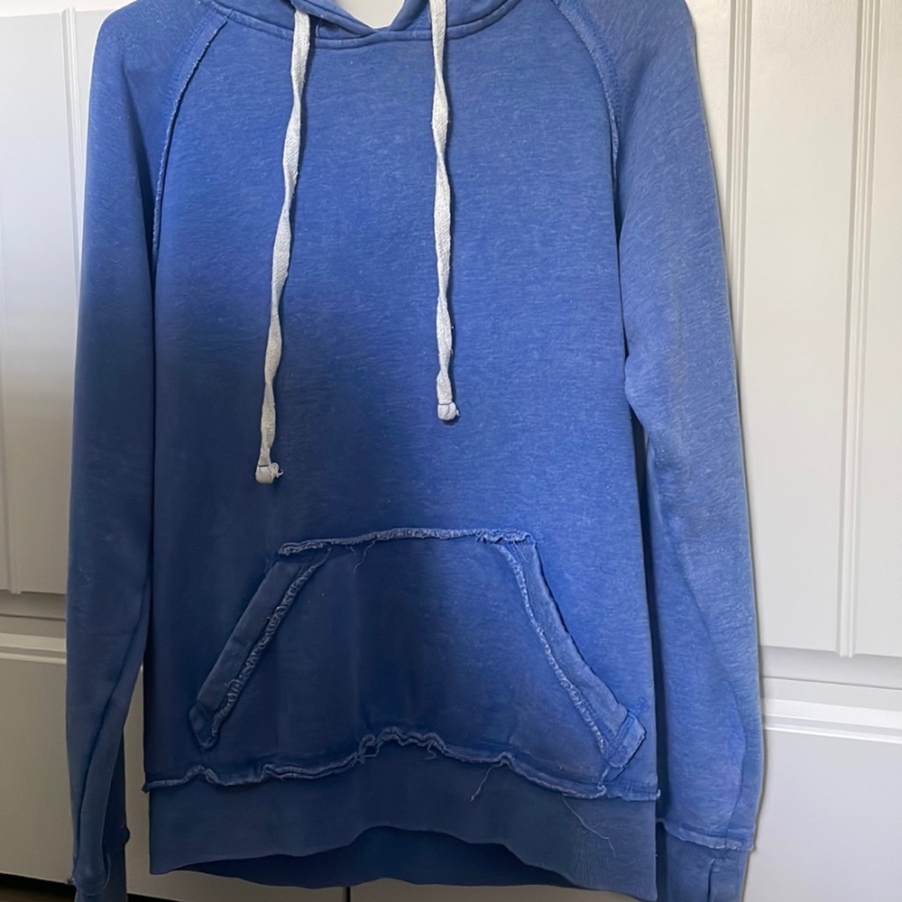 Blue pullover hoodie